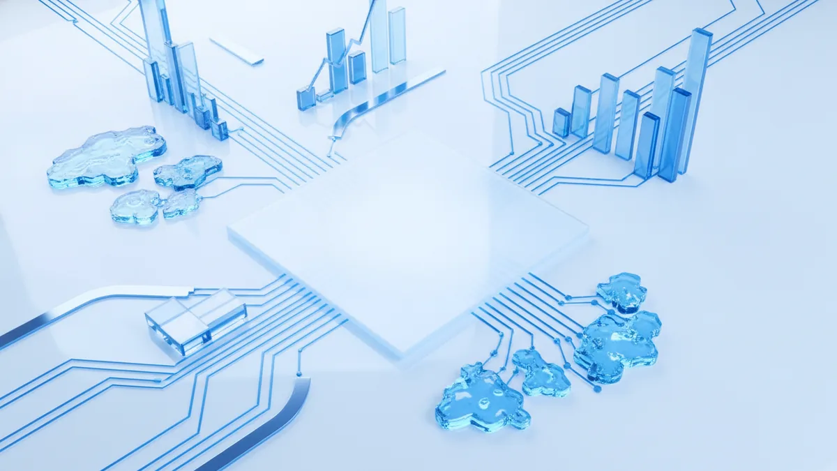 Payment data reveals cash and risk trends Central dashboard concept with payment flows, cash pools, and trend shapes