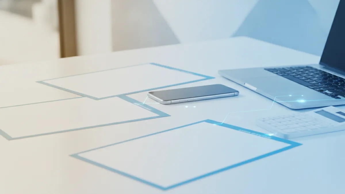 Benefits for merchants Merchant workflow showing fast settlement and cost awareness with devices and documents