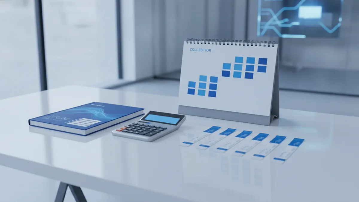 Automated collection cycle Automated bank collection process shown through linked payment records and dates