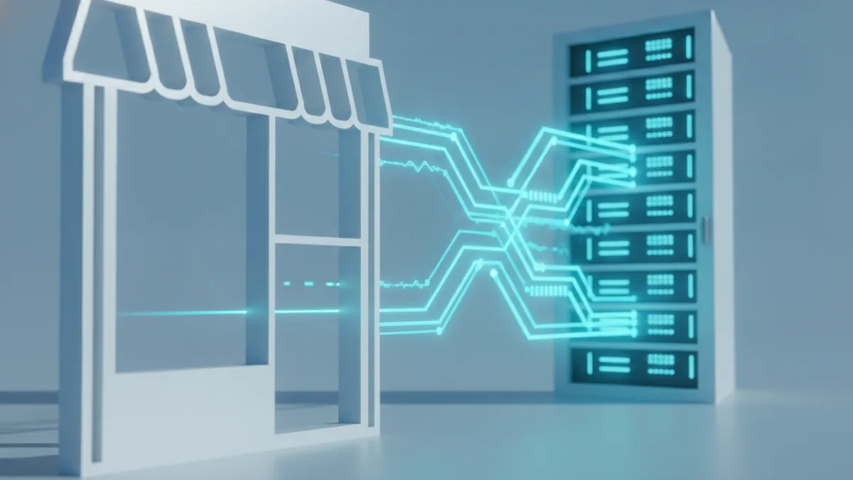 Secure data routing between a store and payment servers for online card processing