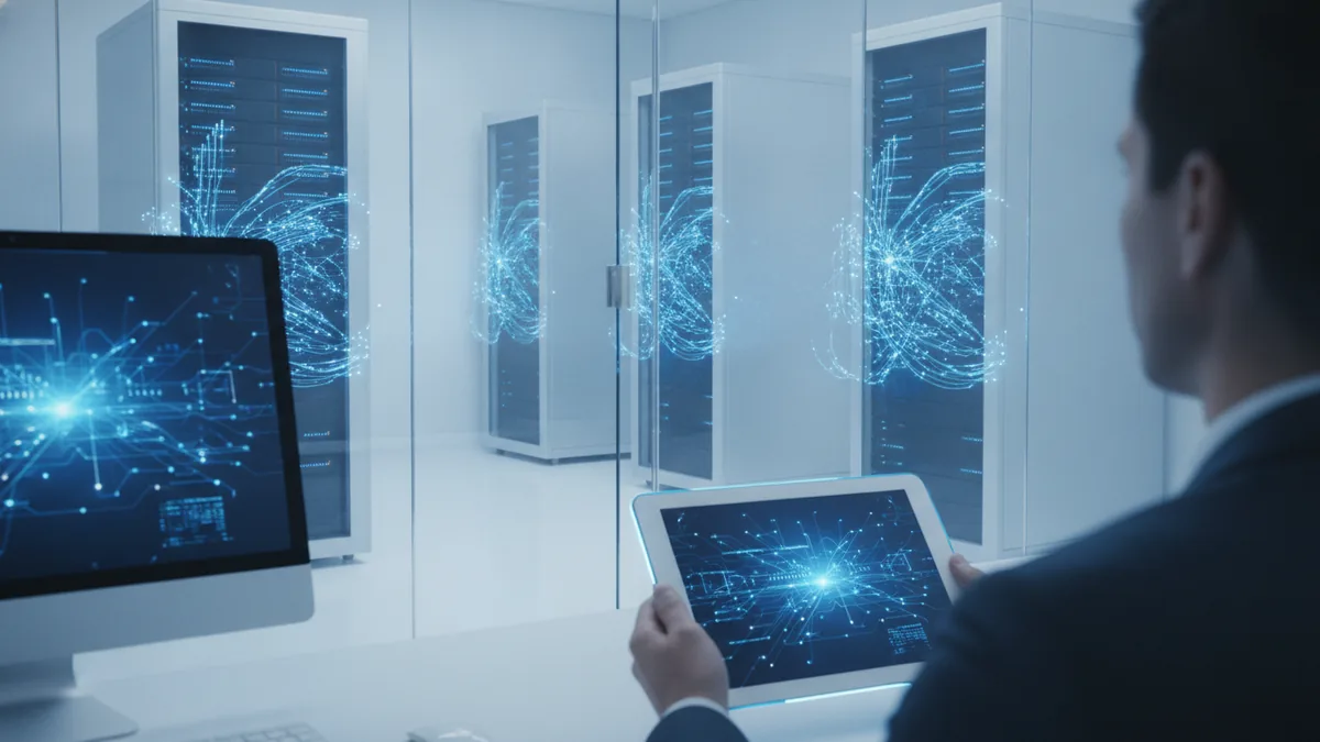 Secure server room representing SIS integration for posting tuition payments