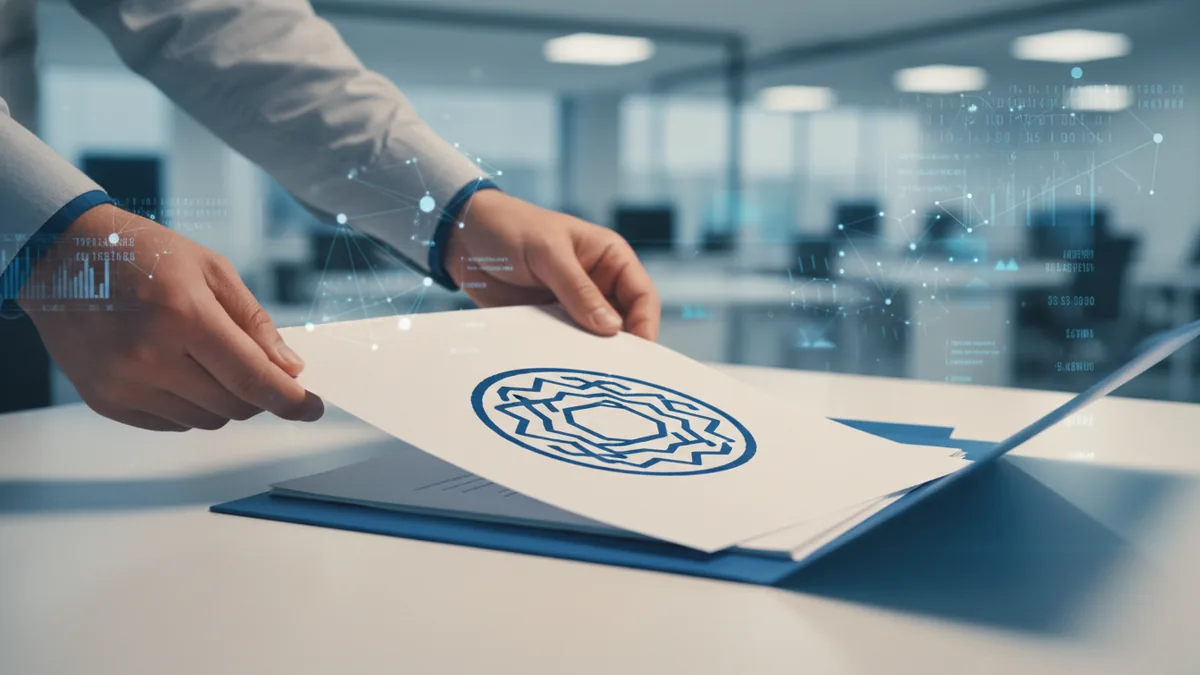 Same-day ACH readiness Hands preparing an urgent document to represent same-day ACH processing