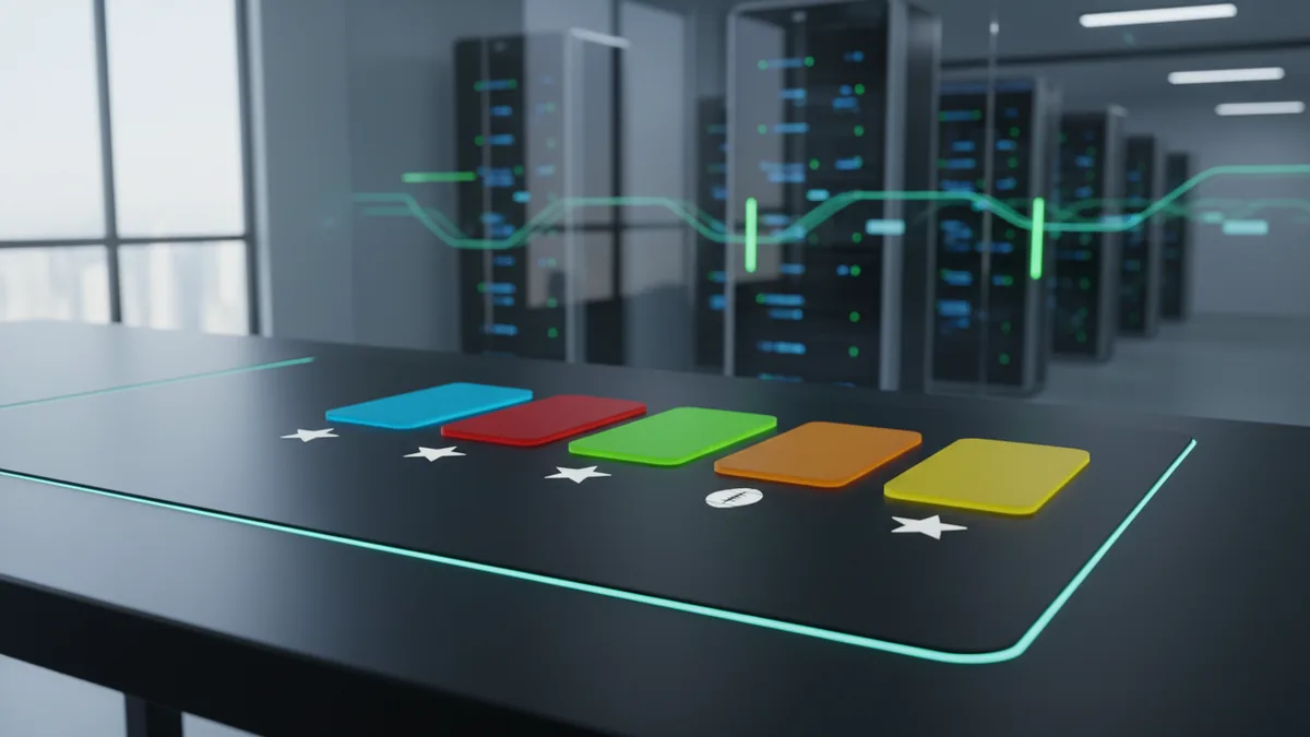 Color swatches and simple star and football icons representing logo elements