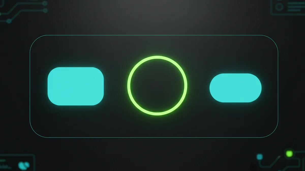 Minimal rounded icon system showing simple cute logo shapes