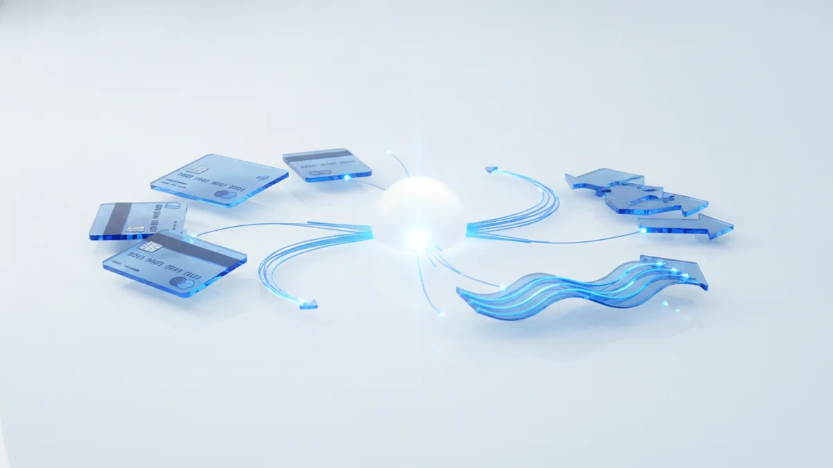 Processor orchestration overview Abstract hub representing international payment processing and settlement