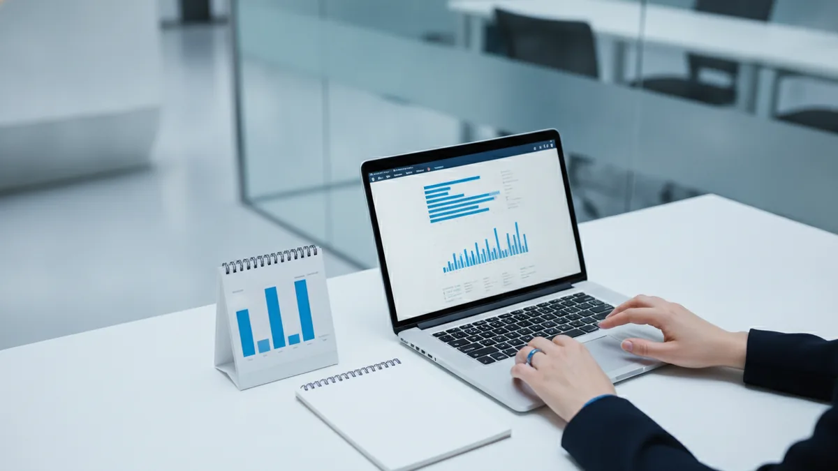 Billing specialist reconciling digital medical payments on a laptop