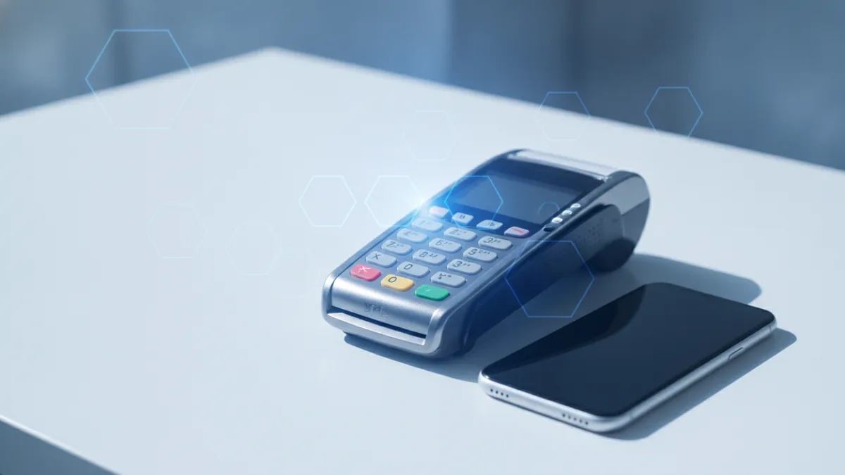 Devices showing secure payment readiness for mortgage payment services