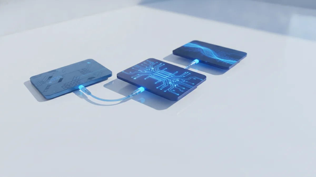Devices arranged to illustrate payment gateway, processor, and embedded flows