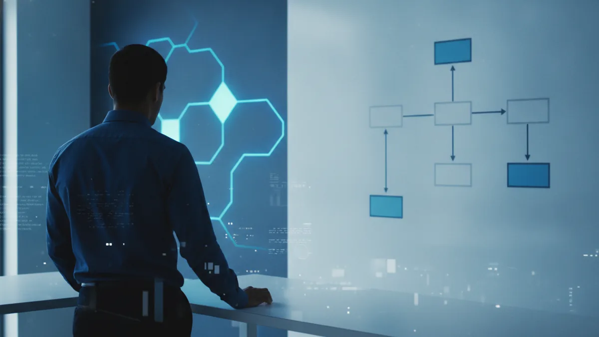 Engineer planning and testing a payment application development workflow