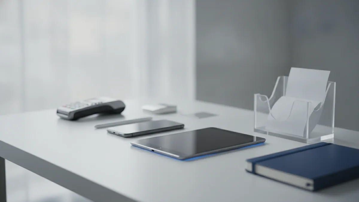 Clear reporting and smoother cash flow Tools and receipts on a desk representing clear reporting and cash flow