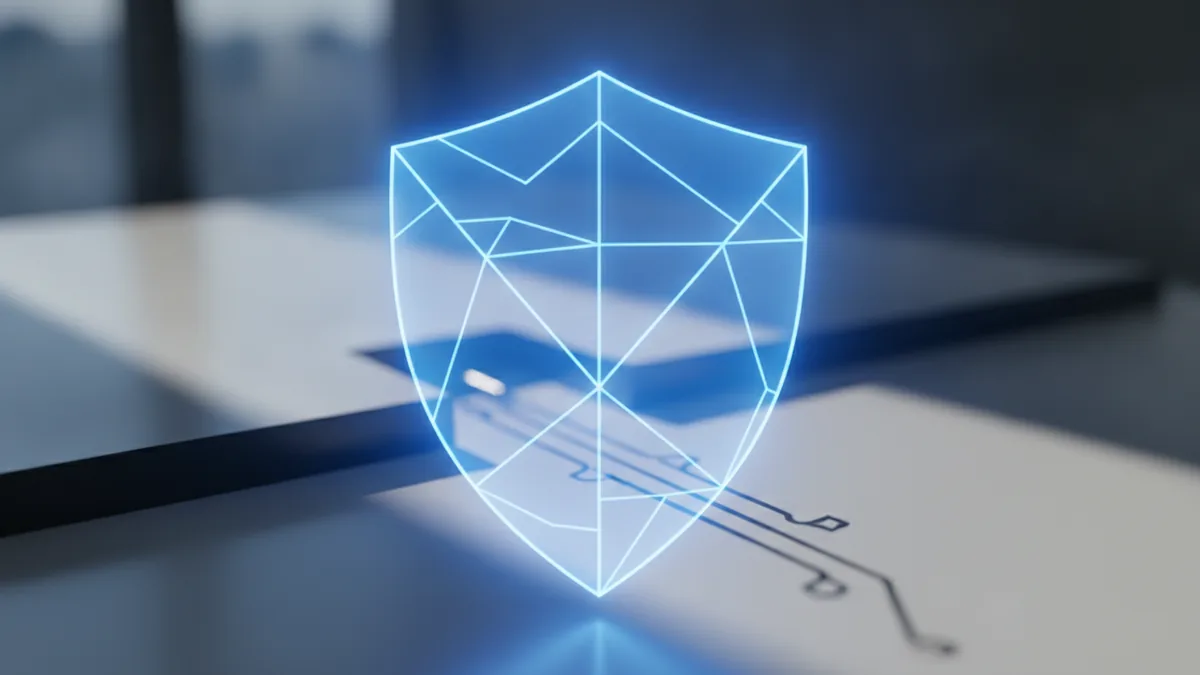 Gateway security and data transmission Secure shield lighting representing payment gateway protection