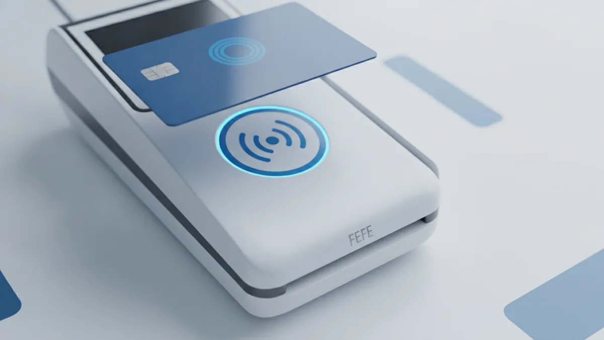 Contactless via NFC Contactless card tap near a payment terminal contactless reader