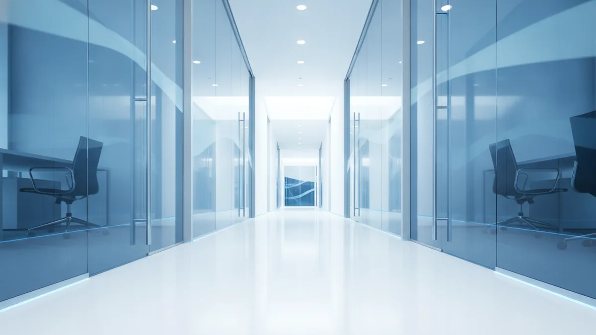 Institution connections Modern bank hallway symbolizing institutional connections for new payments