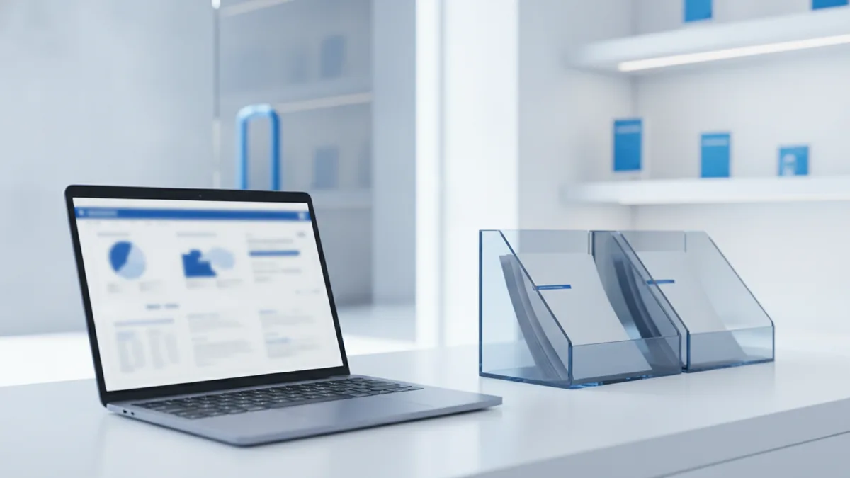 Accurate sales and inventory updates Business desk view showing sales tracking and inventory management workflow