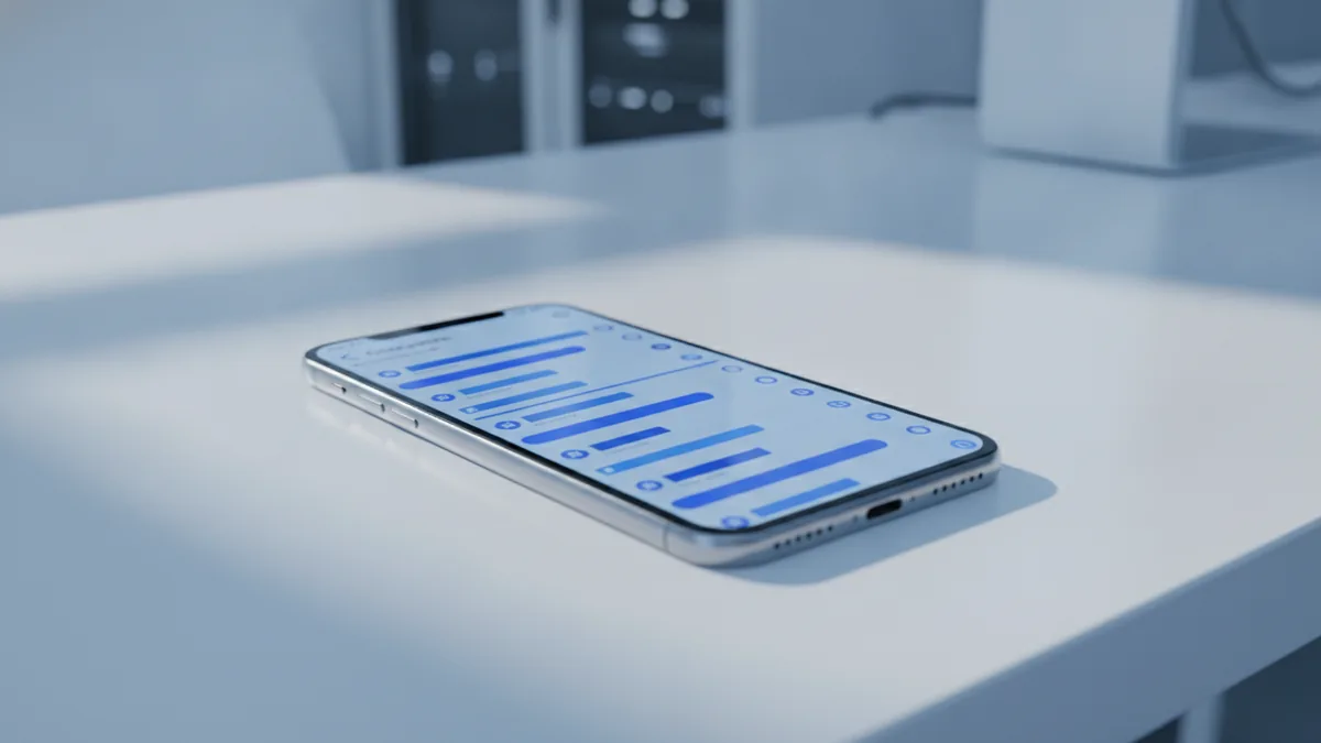 A phone on a desk showing account activity implying a completed charge