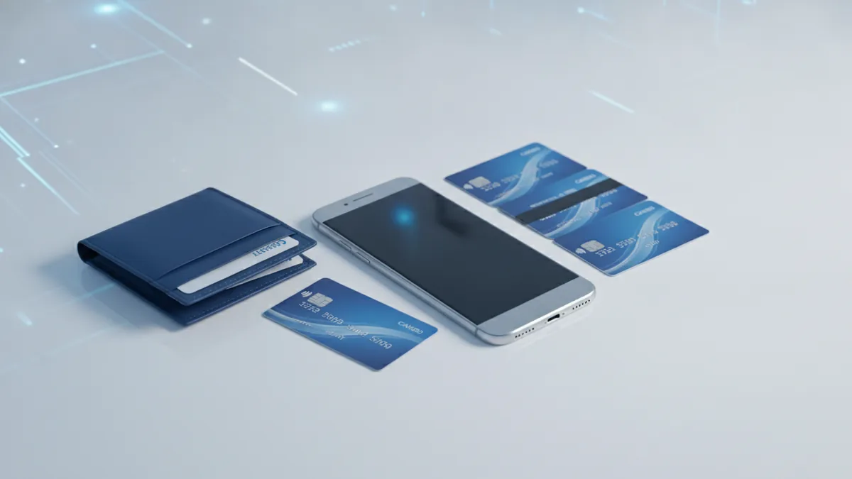 Cards and mobile wallet items representing accepted payment methods