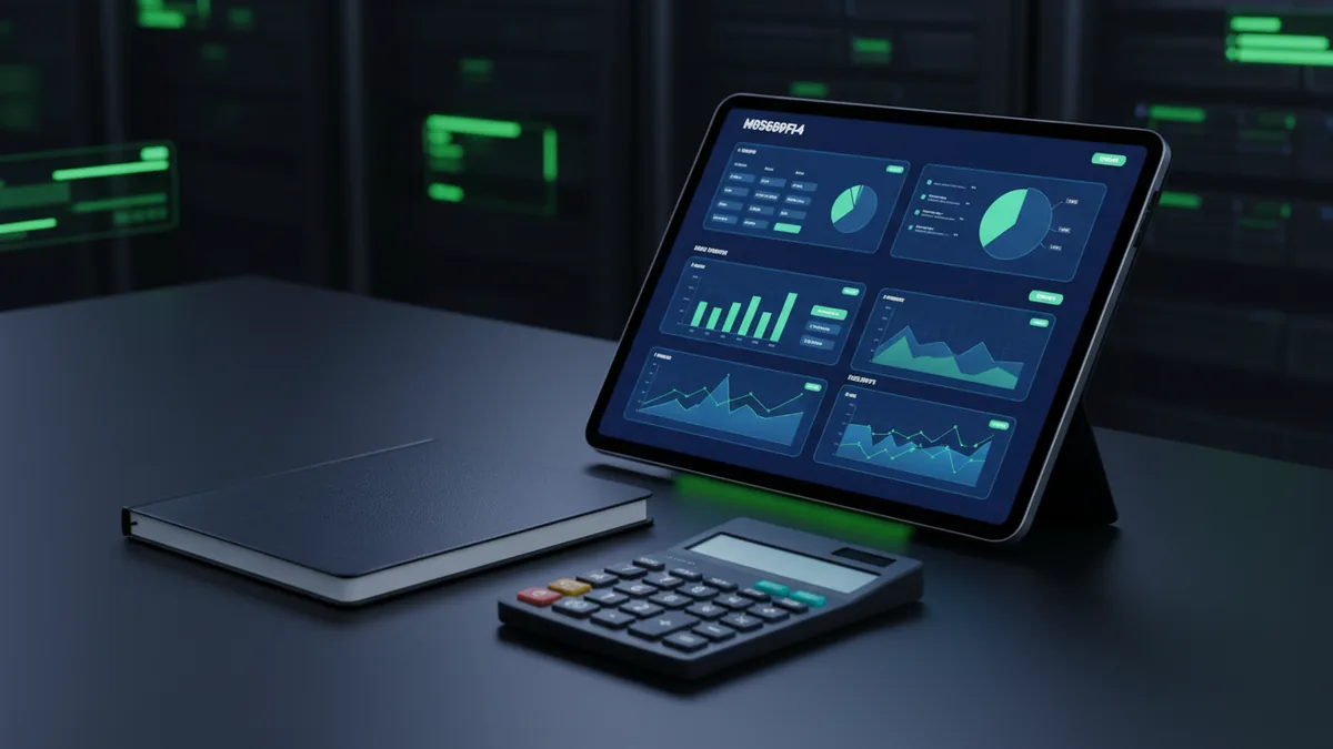 Reviewing payment gateway fees and performance metrics on a tablet